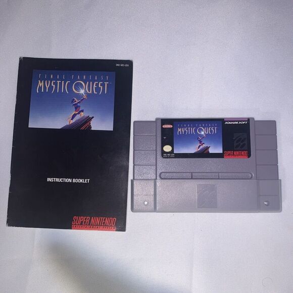 vintage video game Super Nintendo SNES Final Fantasy Mystic Quest CIB /booklet - Picture 4 of 9